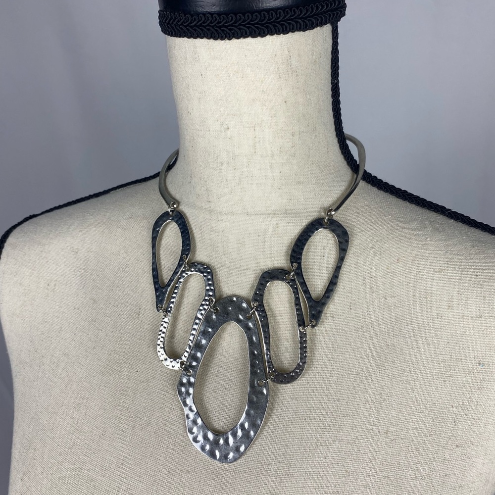 Silver Statement Necklace - image 1